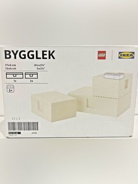 LEGO x IKEA Bygglek Stackable Brick Storage Boxes (Set of 3)